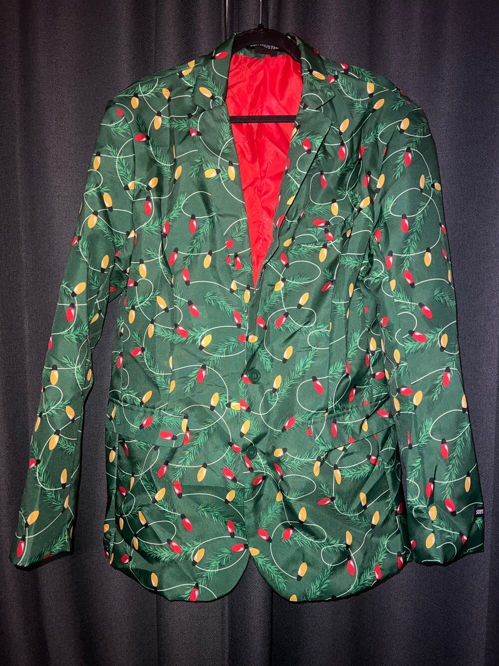 Ugly Christmas Sweater Xmas Size Large Blazer Jacket